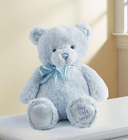 Blue My First Teddy by Gund® with Hand Print Kit